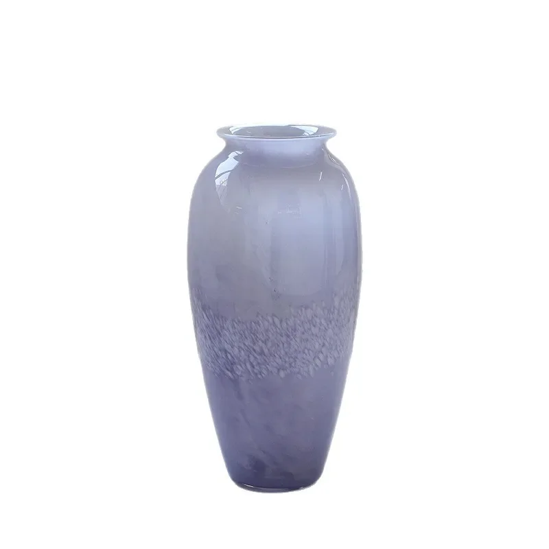 

Purple small mouth flower glass handicraft bedroom hydroponics, vase new Nordic style flower arrangement home vase
