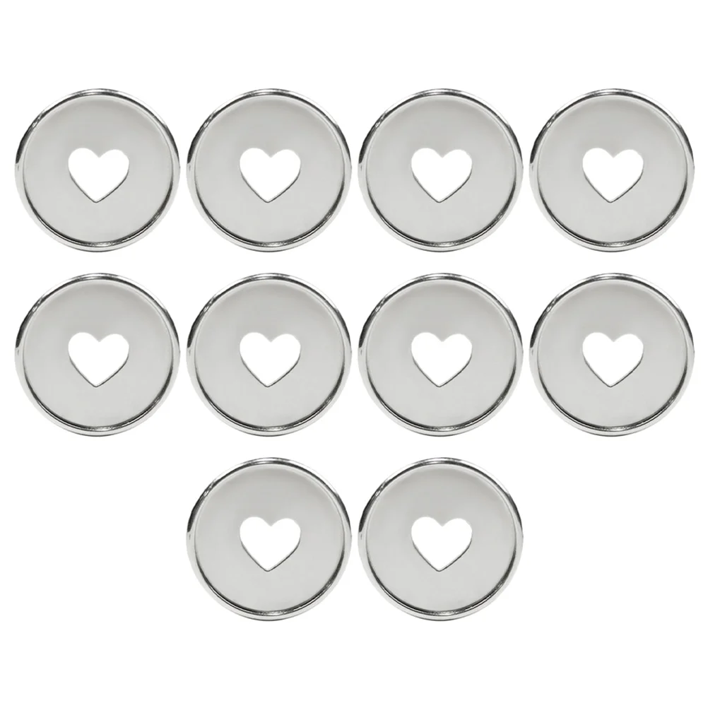 10 Pcs Heart Binding Buckle Discbound Discs Binder Clips Supplies Loose Leaf Large Notebook Multifunctional ABS Strong