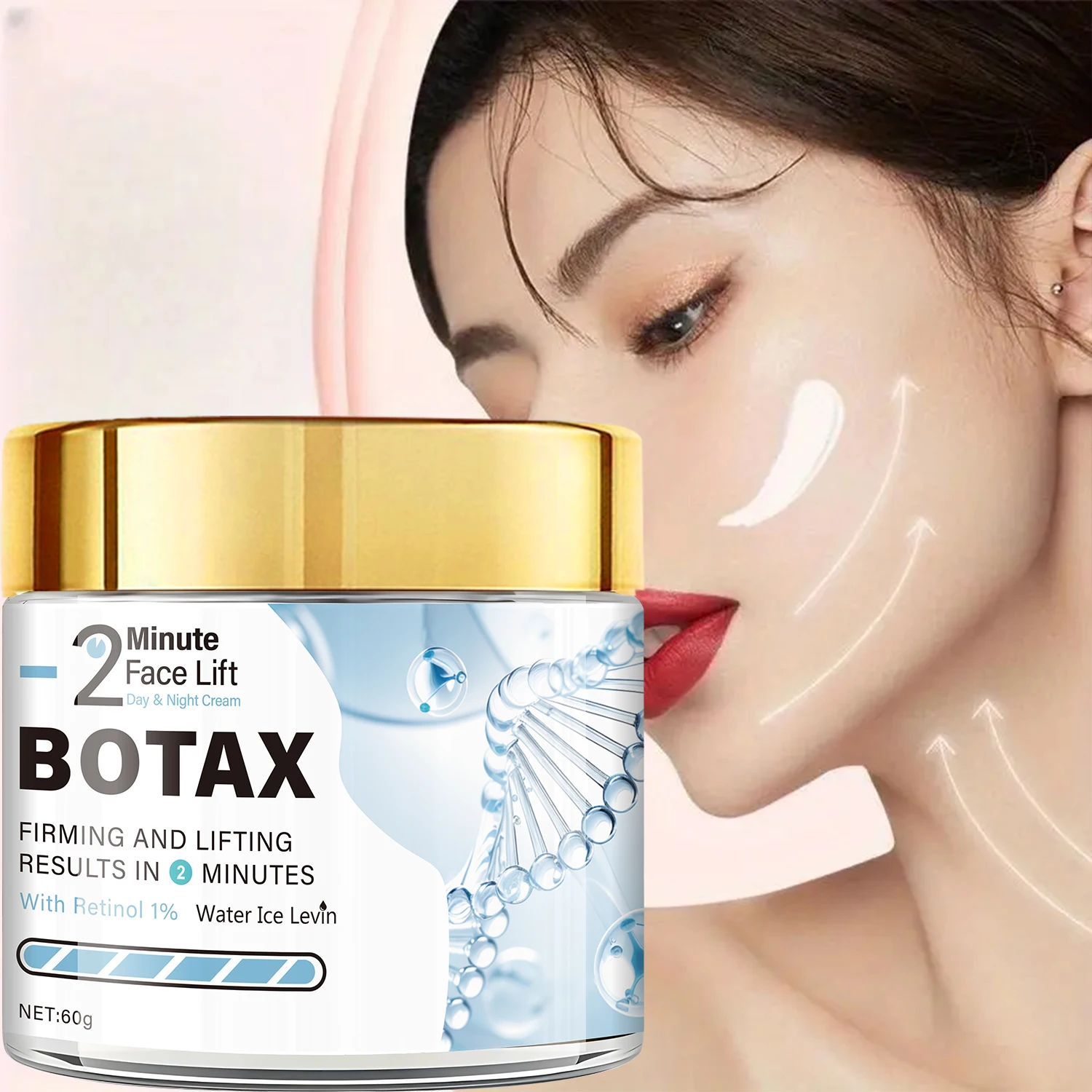 BOTAX 1% Retinol Face Cream. Minute Face Lift with Tea Tree Oil & Bee Venom for Instant Firming & Lifting Results. Day & Night.