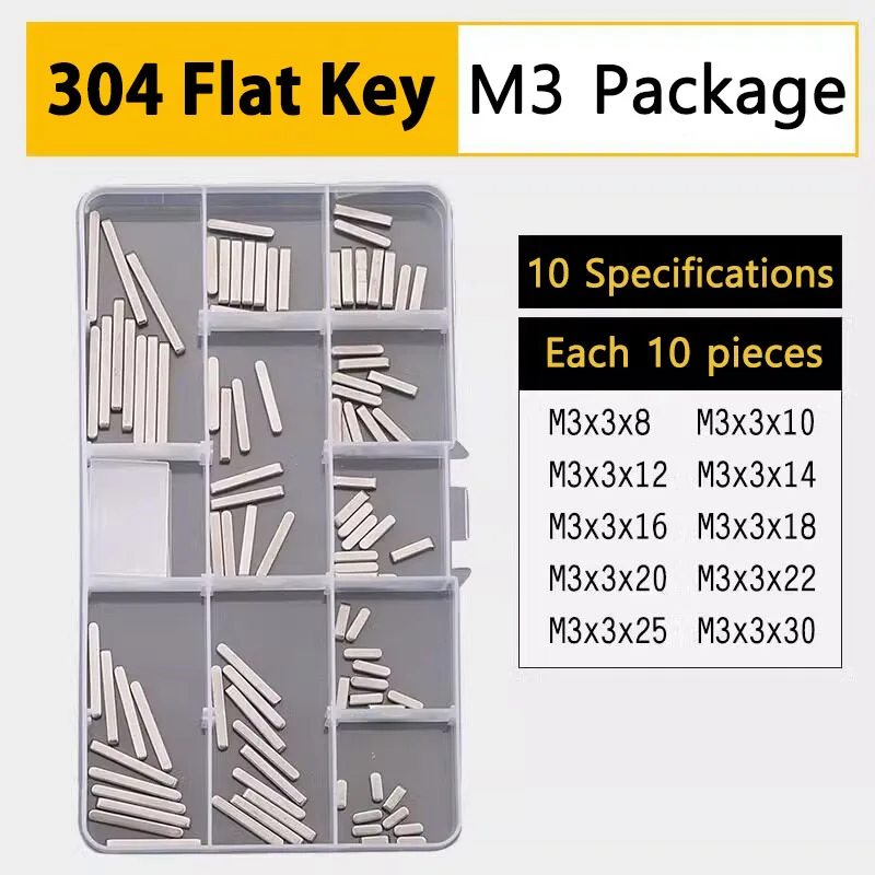 

Набор плоских штифтов-ключей из нержавеющей стали 304, тип А, с закругленными углами, квадратные штифты-ключи, тип А, с защелкой, M3 M4 M5 M6 M8 M10 M12