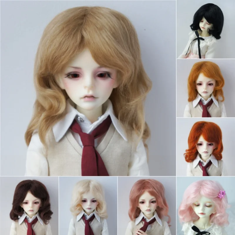 1/12 1/8 1/6 1/4 1/3 Doll Hair  JD044 Mid Long Magic Curly Mohair Doll Wig  OB11 YOSD MSD SD DOD Toy Accessories