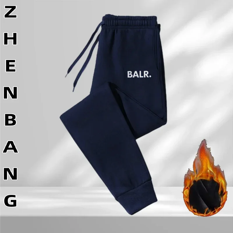 2024 BALR Men\'s Sports Fitness Pants Drawstring with Pocket Elastic Waist Drawstring Warm Soft Casual Daily Street Clothing