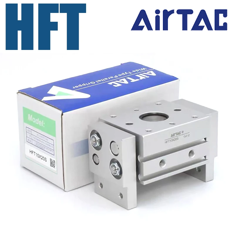AirTAC HFT10/16/20/25/32 Wide  Pneumatic Gripper Cylinder  Double Acting  Large Clamping Force Air Finger Claw  With Magnet