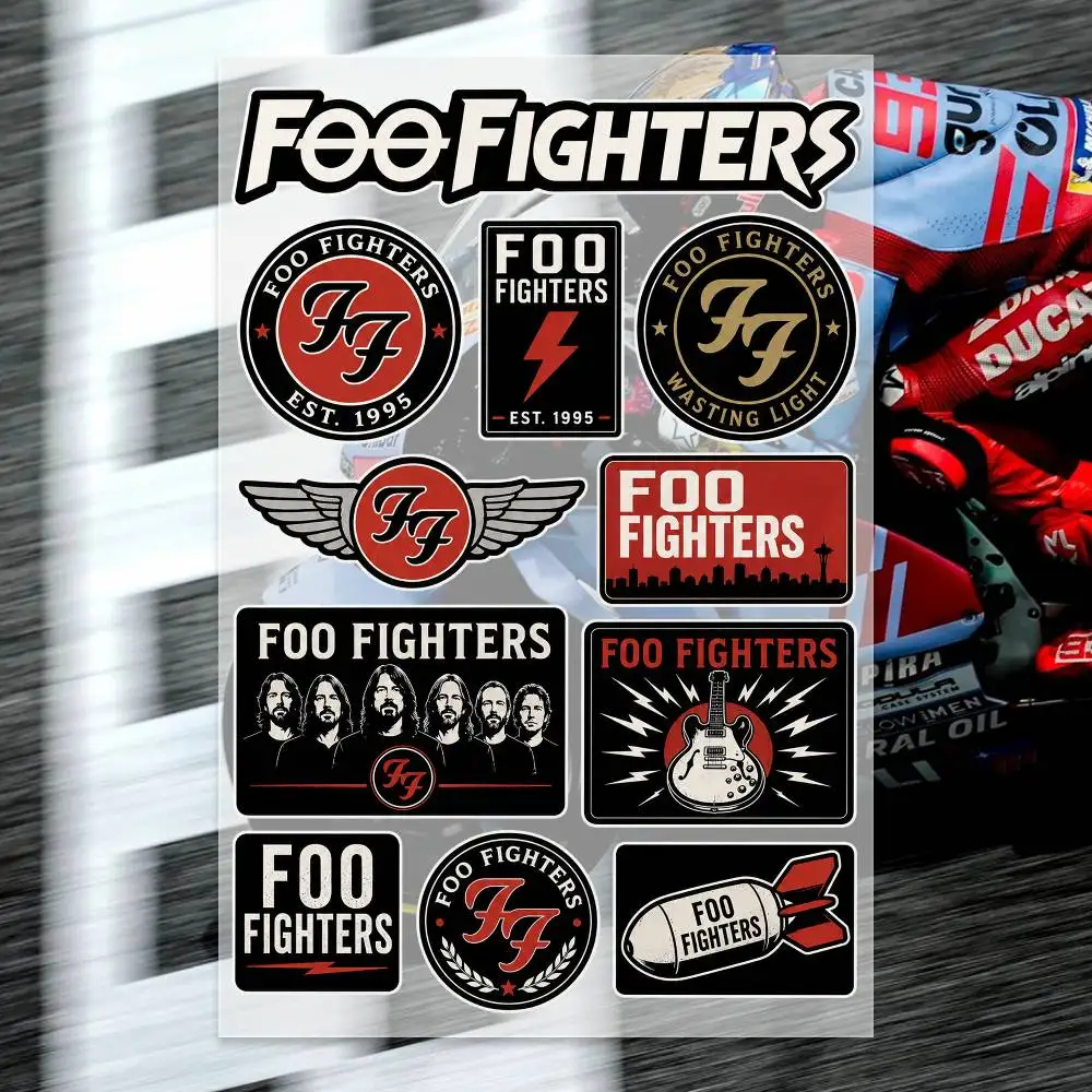 F-Foo Fighters Japanese Motorcycle Sticker Suitable for Motorcycle Body Reflective Car Sticker Helmet Decal