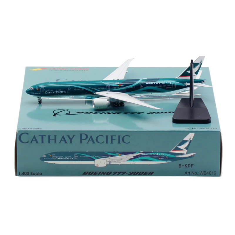 Diecast 1/400 Scale Unique Novelty Airplane Cathay Pacific Boeing B777-300ER B-KPF Airbus Alloy Aircraft Model Collection Gift·