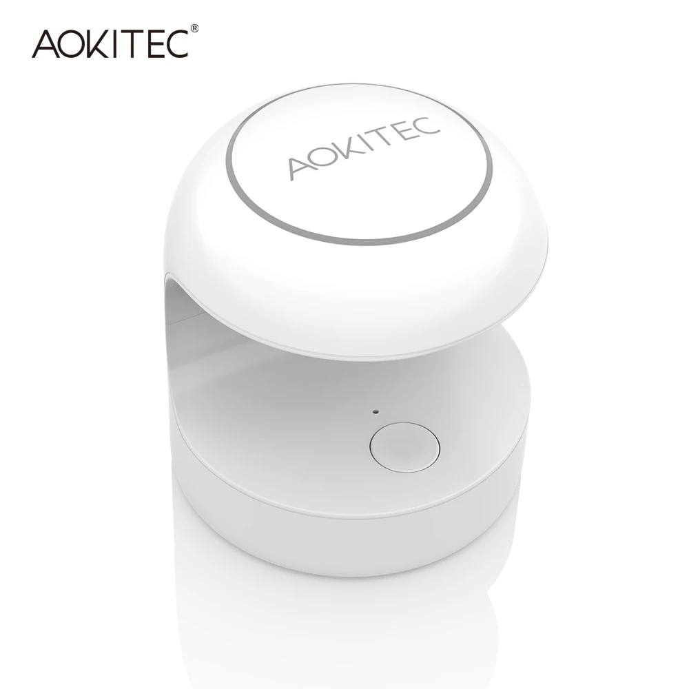 Aokitec Mini Nail Dryer UV LED Lamp 12W Single Finger Nail Art Manicure Tool Portable Gel Nail Polish Fast Drying with USB Cable