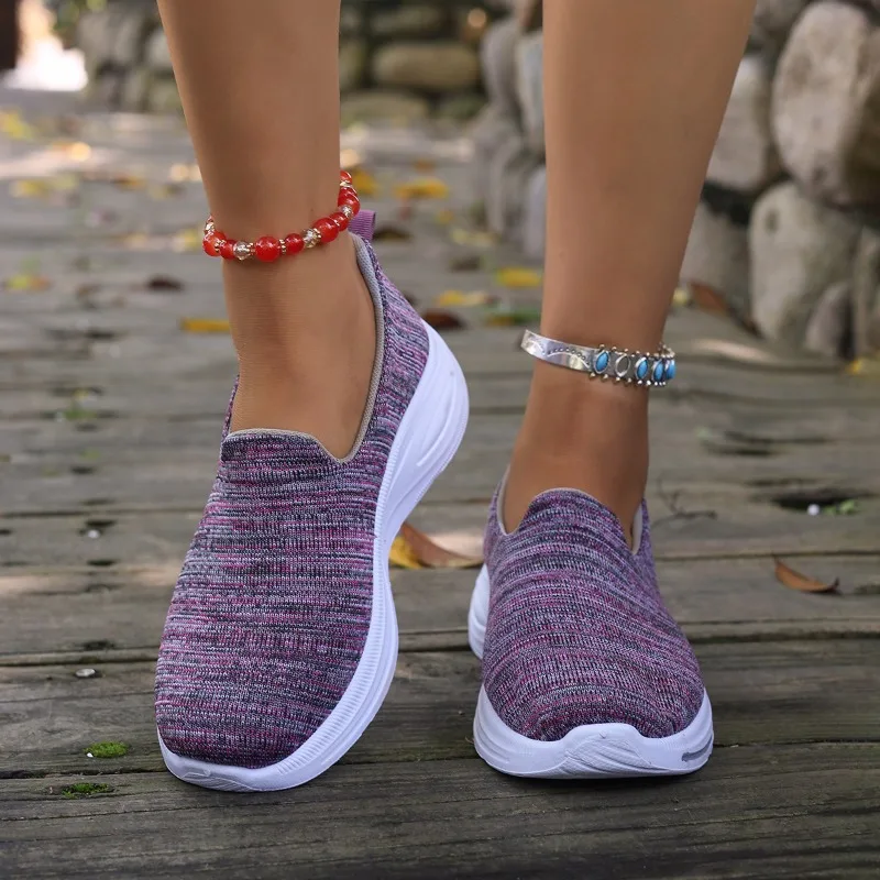 Atmungsaktive Slip-On-Sneaker für Damen, mit Luftpolster-Plattform, leicht, rutschfest, lässige Loafer für den täglichen Outdoor-Gebrauch. – Detail 8