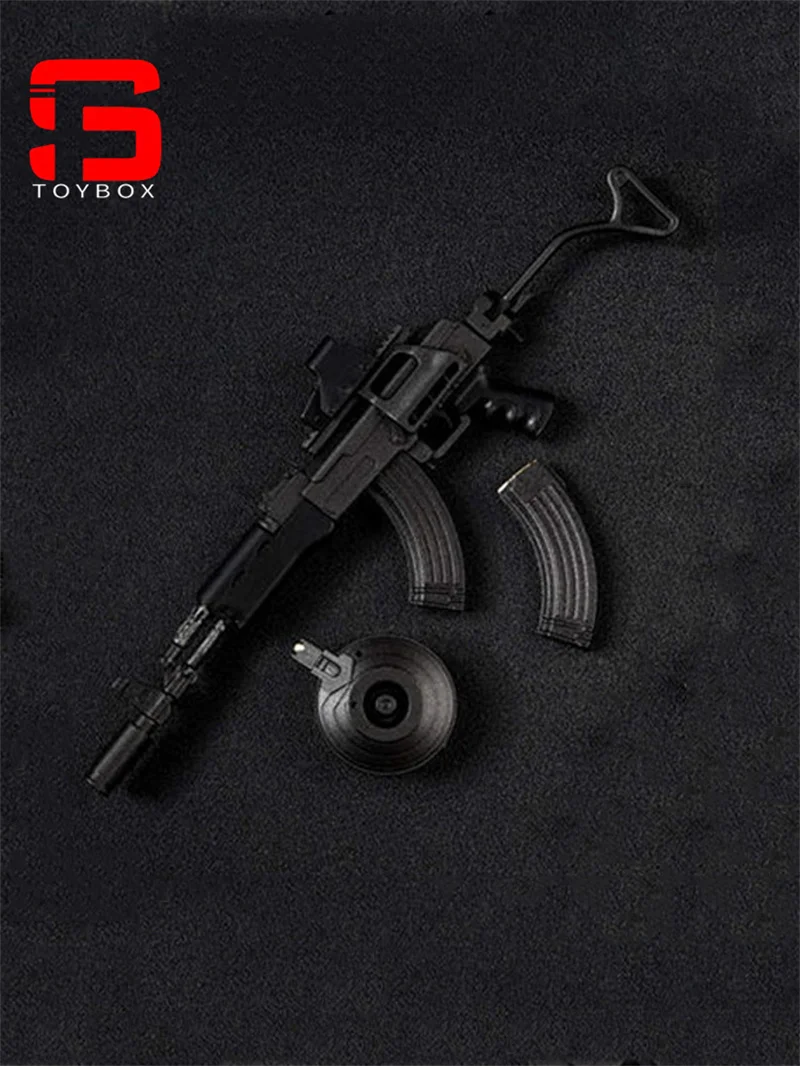 ASTOYS-Figurines d'action AK47 DulBlack pour hommes et femmes, accessoires de scène d'armes, poupées de corps, échelle 1/6, AS020, Fit 12