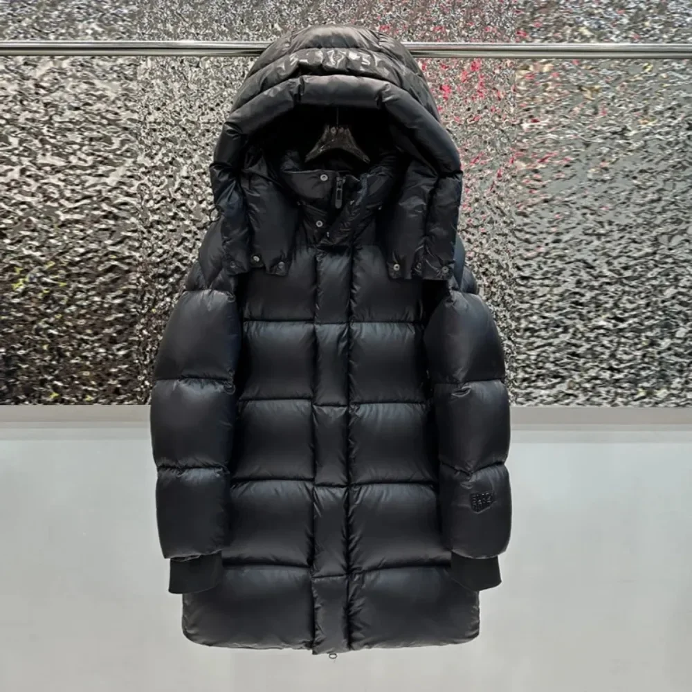 90% الأبيض بطة أسفل معطف المرأة سستة فضفاضة الإناث جديد الشتاء أسفل سترة الملابس الصلبة رشاقته الدافئة طويلة سترات سترة منفوخة #2