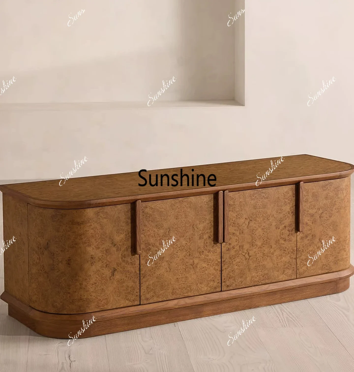 

Medieval household living room storage cabinet retro TV cabinet arc