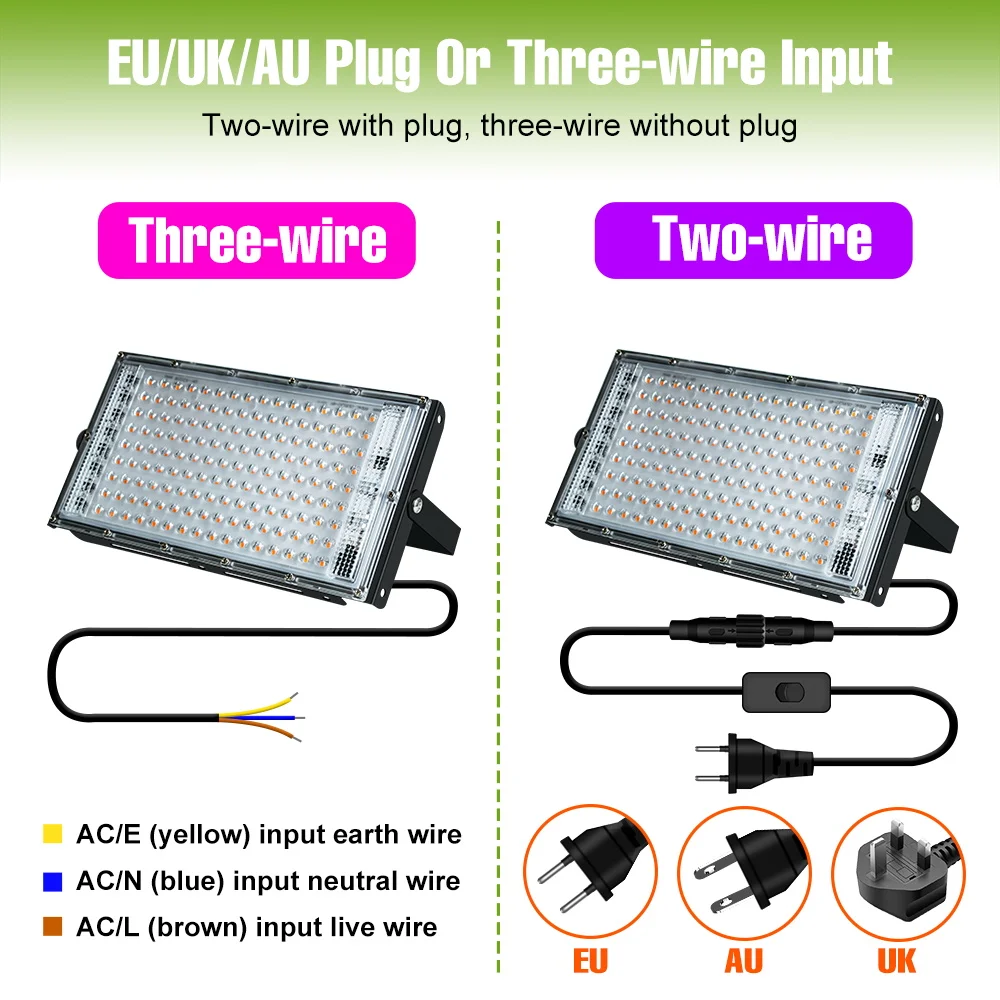 LED Grow Light Full Spectrum serra tenda Grow Box Flower Seed verdura coltivazione idroponica piante lampada 25W 50W 100W 200W