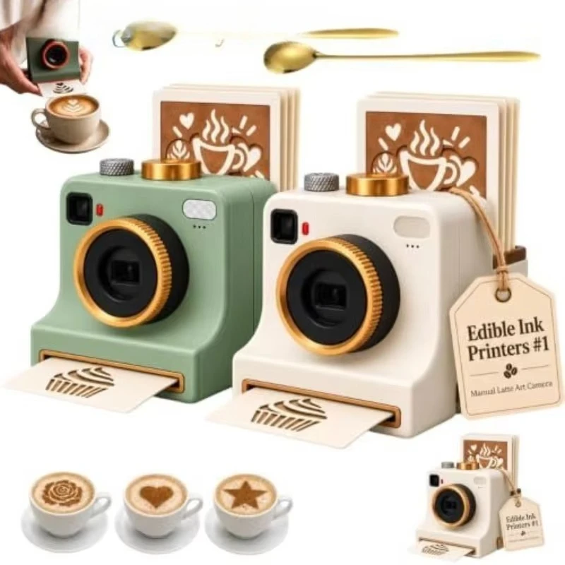 3D Printed Latte Art Camera One-Touch Coffee Printer Chocolate Foam Machine for Barista Coffee Making