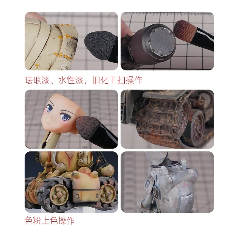 Hobby Mio Weathering Pen Brush Aging Stick Pastel Coloring Tool for Military Model Building Hobby DIY Accessories