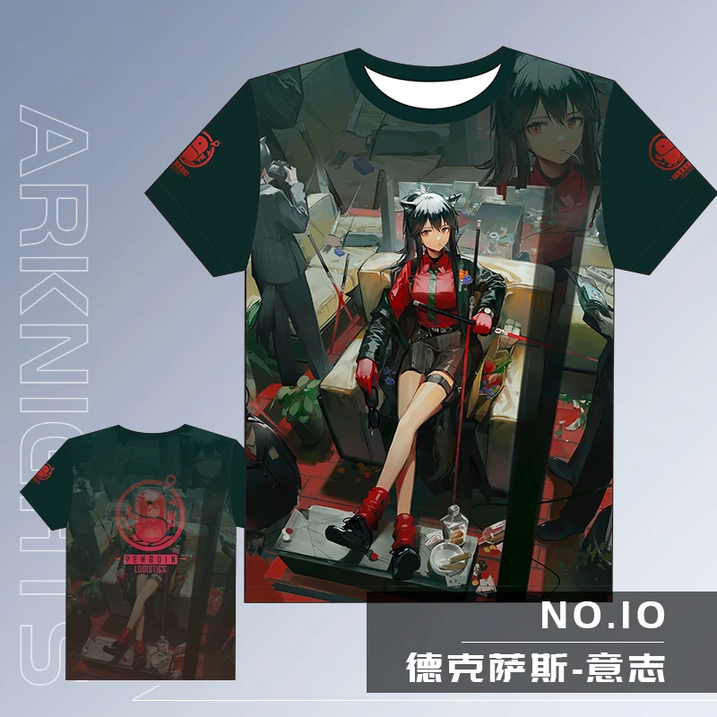 Texas Game Arknights Role Playing T-shirt 3D Kal'tsit Print Kid Cartoon Anime Tee Summer Men Women Harajuku Short Sleeve Y2k Top