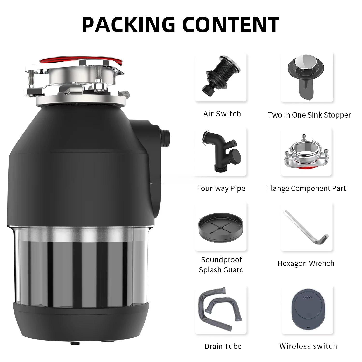 التخلص من نفايات المطبخ عالية الجودة تحت الحوض التخلص من نفايات المطبخ 2.0 لتر