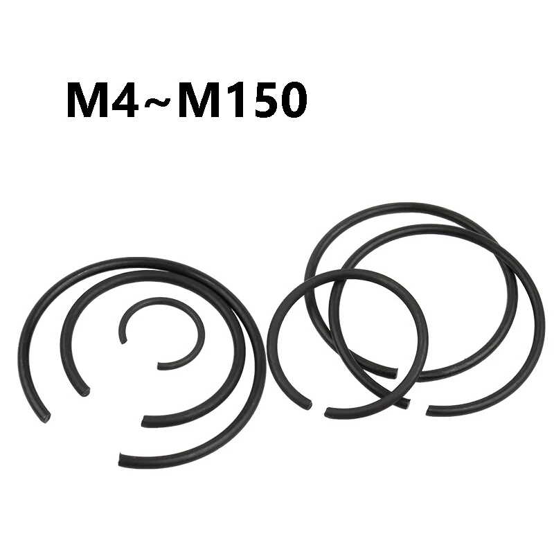 Black Manganese Steel Wire Retaining Rings M4 M5 M6 M7 M8 M10-M150 External Circlips Snap Rings for Machinery Automotive Repair
