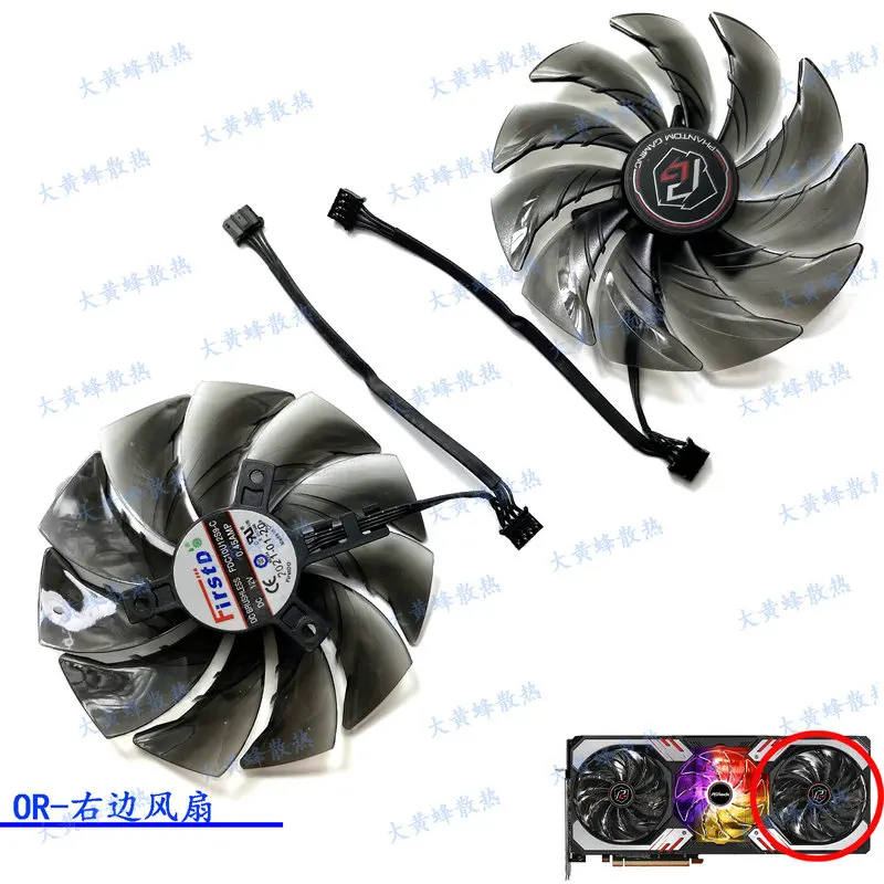 New Cooling Fan for ASROCK RX6800XT 6900XT Phantom Gaming Graphics