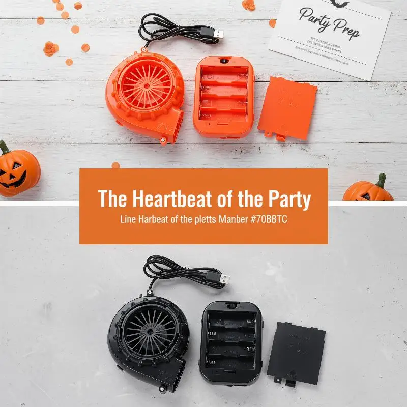 USB Battery Operated Blower Fan Portable Cooling Fan for Inflatable Cosplay Costume Family Party Use