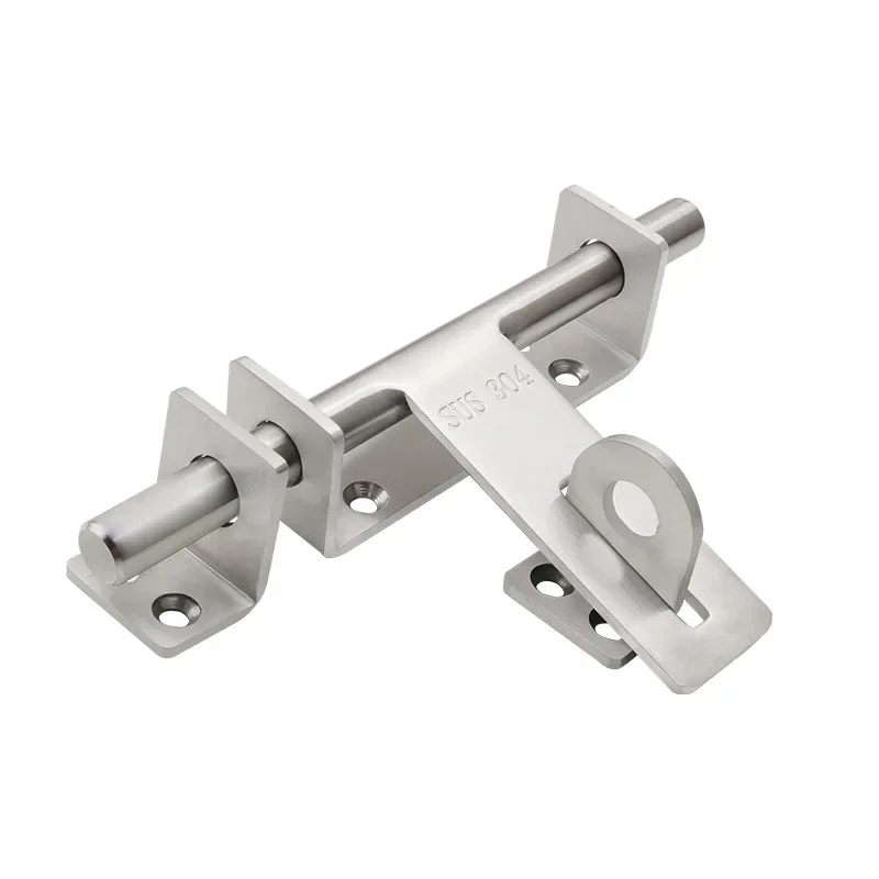 Solid 304 Stainless Steel Slide Bolt Gate Latch, Heavy Duty Barrel Safety Door Lock,for Double Sided Gate Fence Gate Padlock