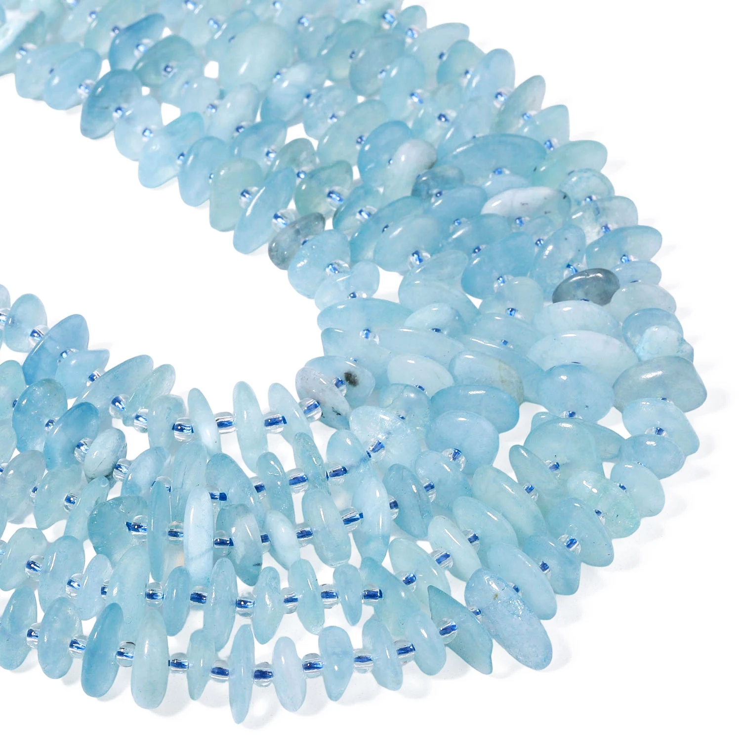 AliExpress nociuciu Natural Aquamarine Stone Beads 6-10mm Irregular Charms Gravel Shape Beads for Jewelry Making Diy Beading Accessories