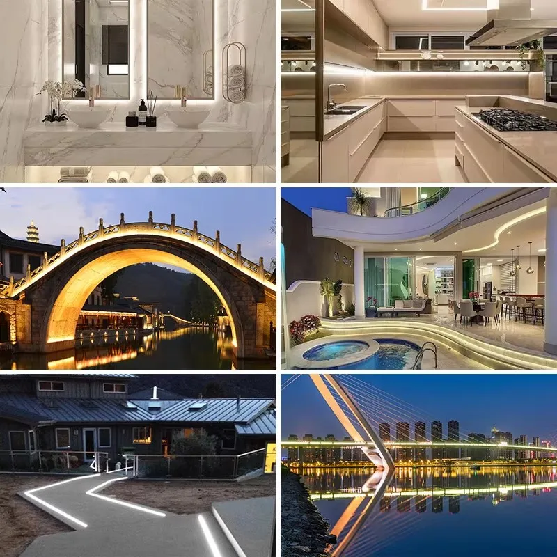 COB LED Strip Light IP67 Waterproof Outdoor 480 LEDs/m High Density Flexible Tape Ribbon 3000K-6500K Led Lights RA90 Linear 24V