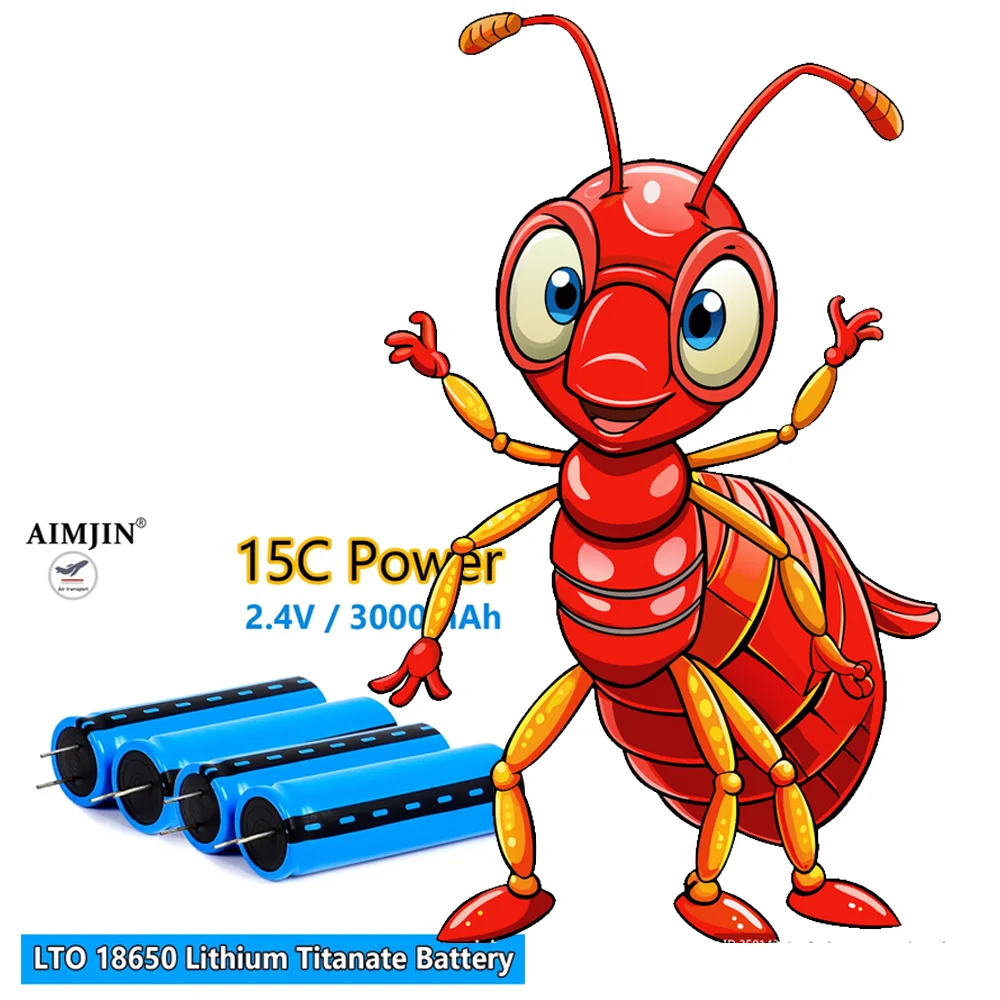 New 2.4V 3000mAh 15C Lithium Titanate (LTO) Rechargeable Battery - Low Temperature Performance and 25000 Cycle Life