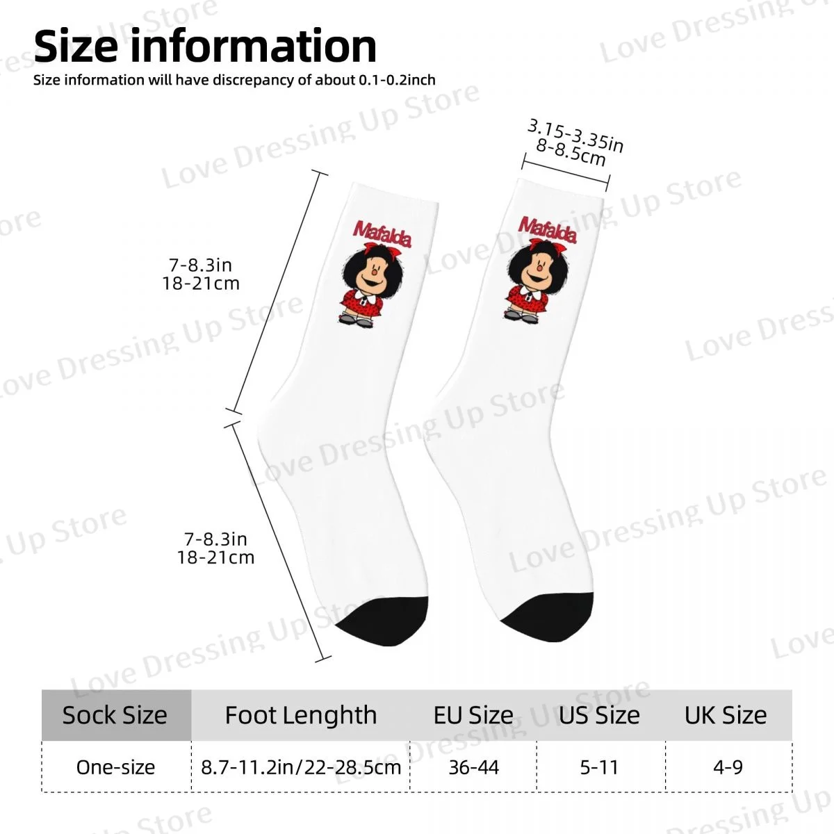 Calzini invernali unisex Mafalda da corsa Happy Calzini Street Style Crazy Sock