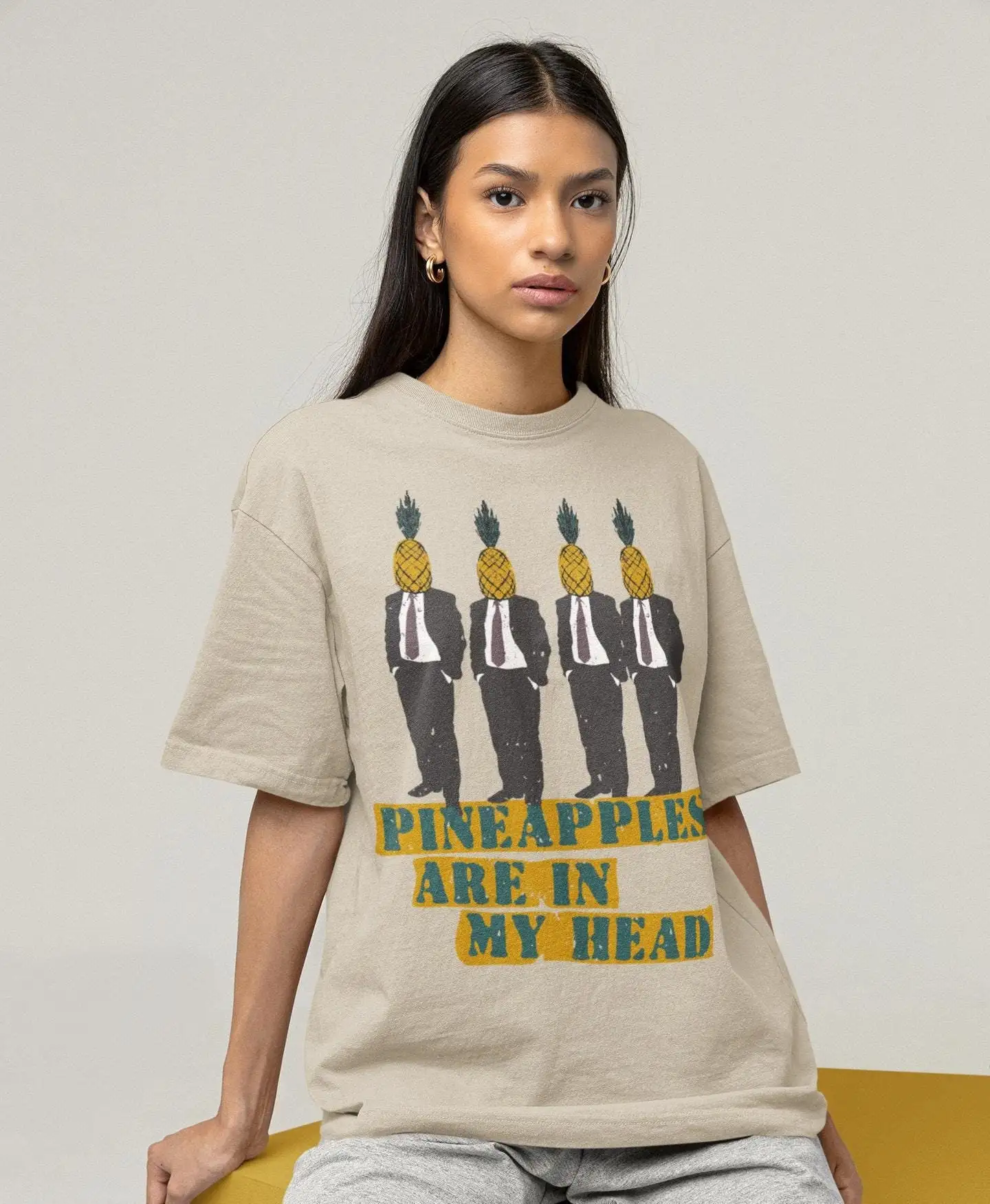 

Футболка с ананасами Are In My Head, футболки с рисунком, стеклянная футболка с животными, винтажная футболка с товаром в стиле рок