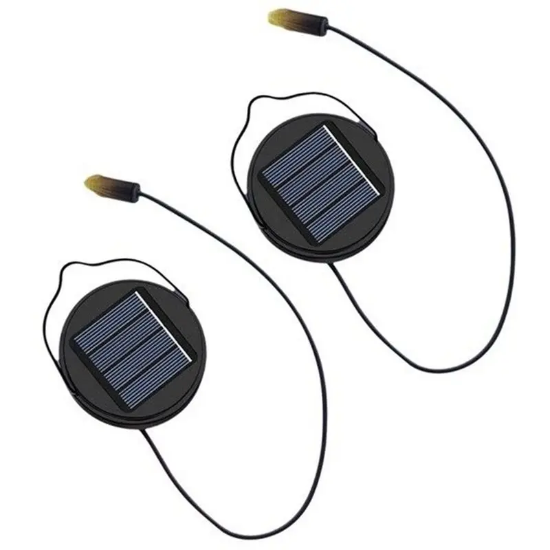 M11K-Replacement Solar Light Tops 2 Pieces Waterproof Lamp Part 8.5Cm Solar Lantern Top For Outdoor Garden Pathway Patio Yard