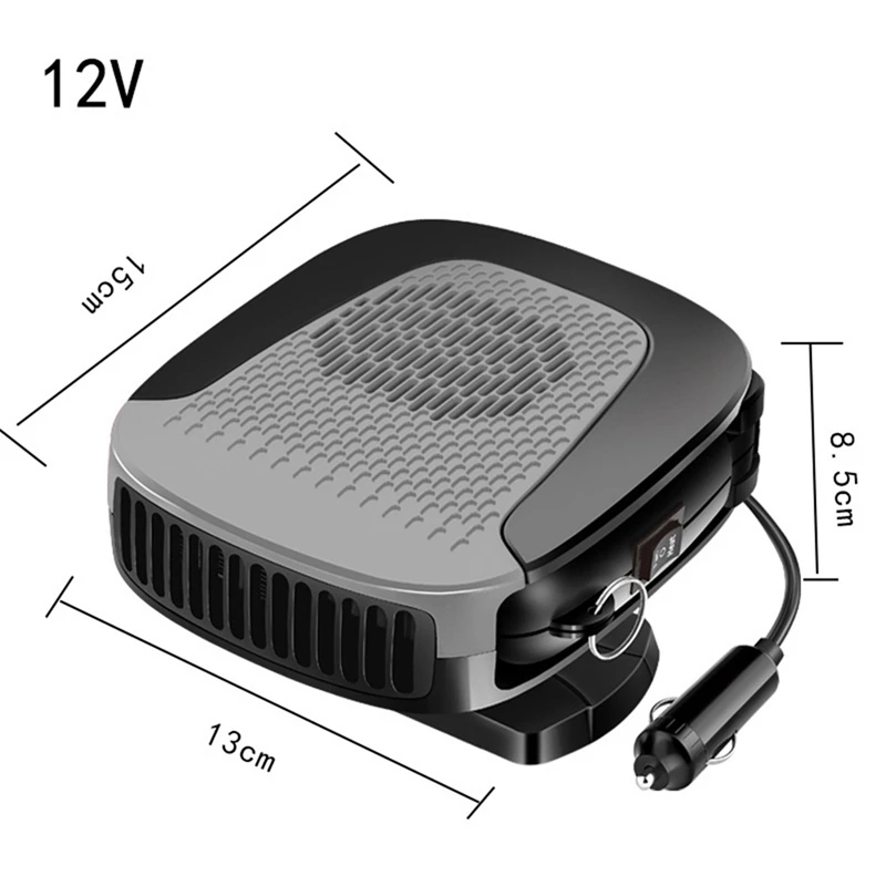 Grzejnik samochodowy 12V 150W Przenośny grzejnik samochodowy Szybkie ogrzewanie i wentylator chłodzący Tryby 2 w 1 Odmgławiacz przedniej szyby Grzejnik samochodowy