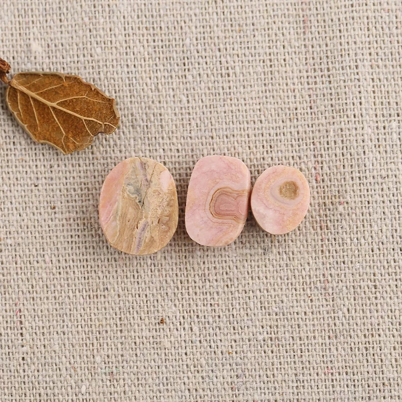 B&F Argentina Rhodochrosite Earring Beads, Handmade Natural stones beads, Polished Stones for jewelry Making Supplies