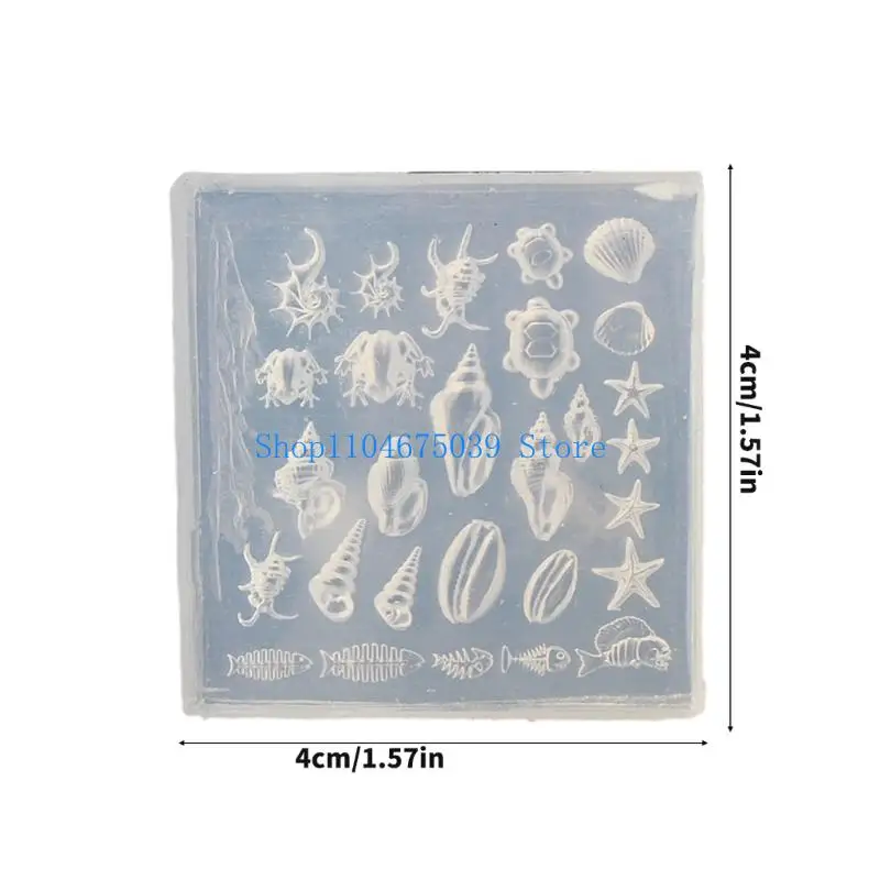 5asd البحر موضوع مسمار الفن قالب من السيليكون مانيكير أداة التدريب لوازم مانيكير احترافية مناسبة لصنع الملحقات #6