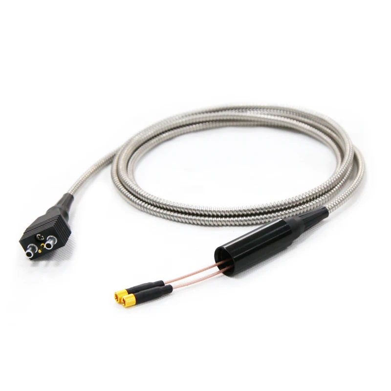 

NDT UT Probe Cables Dual Microdot Ultrasonic High Temperature Armored Cable for Olympus 38DL and General Ultrasonic Equipment