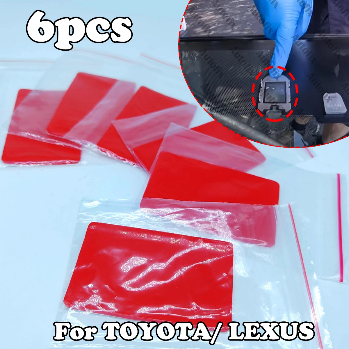 

6Pcs Rain Sensor Gel Pad Adhesive Film Silicone Cushion Pad Windscreen Multi-Purpose Tape For BMW TOYOTA MAZDA 2 3 5 6 Lexus