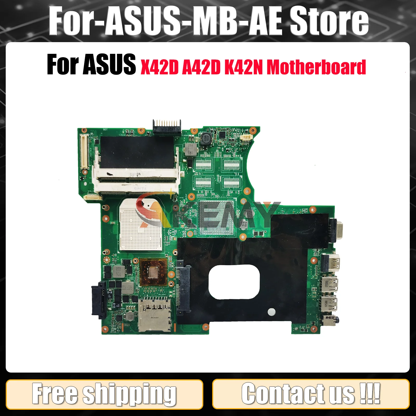 

Материнская плата K42N для ноутбука ASUS A42D X42D K42N K42N Материнская плата для ноутбука Цей товар в наличии 100% тестирование ОК быстрая доставка