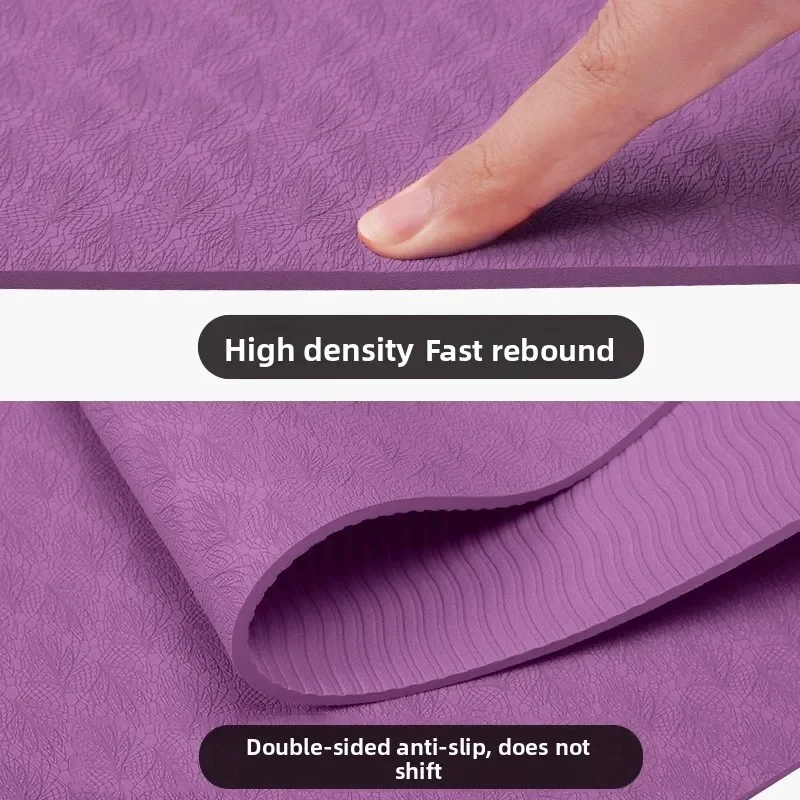 سجادة يوجا قابلة للطي صديقة للبيئة من مادة Tpe قابلة للطي للسفر واللياقة البدنية ومضادة للانزلاق للبيلاتيس والتدريبات الأرضية #4