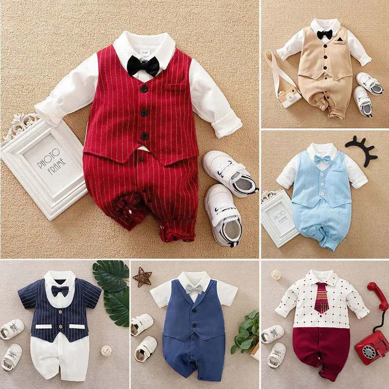 

Baby Climbing Suit Gentleman's Onesie Long Sleeve Romper Jumpsuit