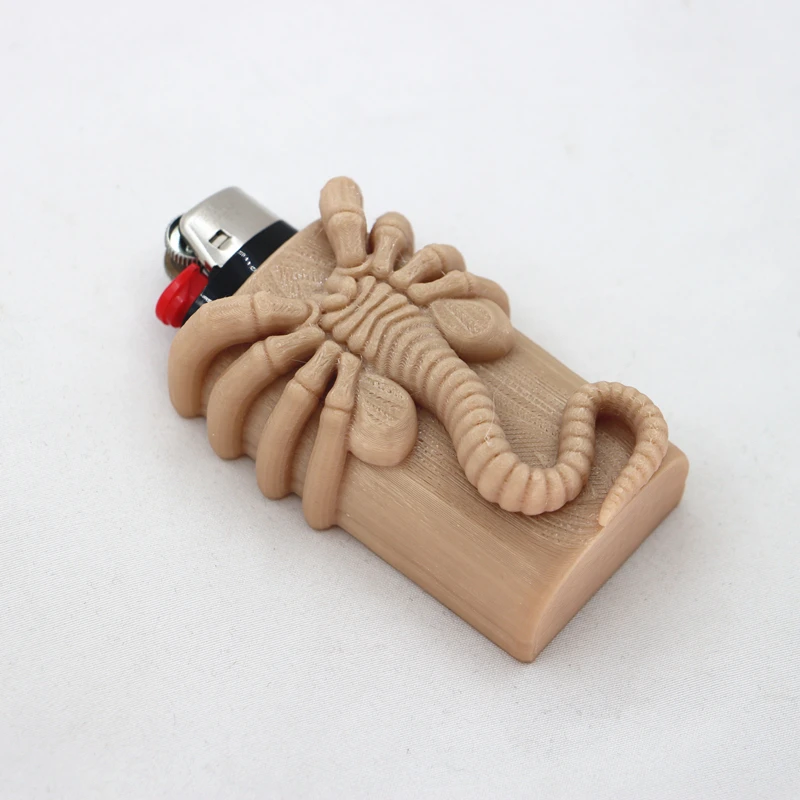 1pc Facehugger Design Lighter Case Cover Holder For BIC Standard Size Lighters Sleeve Type J6