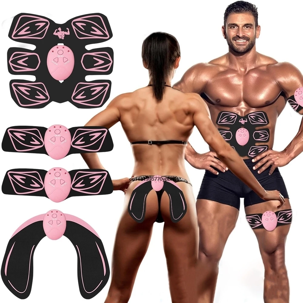 Portable EMS Muscle Stimulator - Smart Abs Trainer Abdominal Toning Belt For Body Fitness Fast Pain Relief
