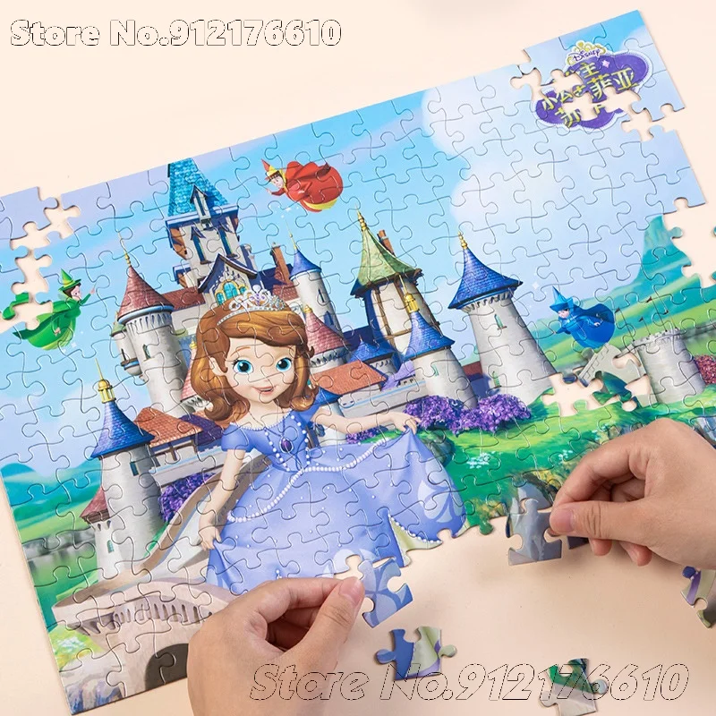 Princess Sophia Puzzles Nursery Cartoon 300 Pieces Jigsaw Puzzles Boys and Girls Decompress Puzzles Educational Toys Gifts