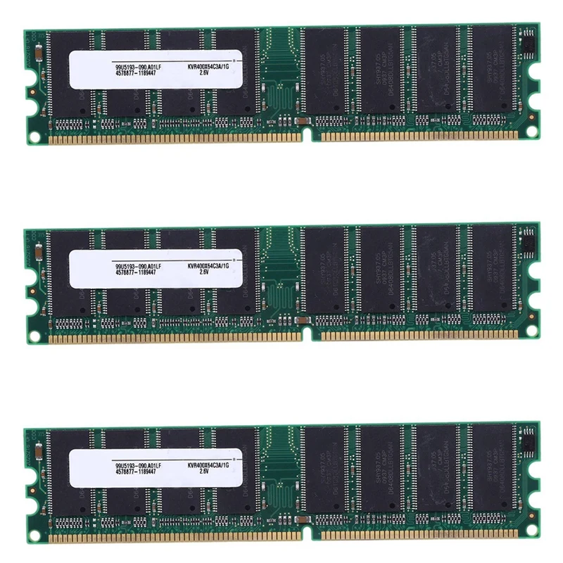 Оперативная память 3x2,6 в DDR 400 МГц 1 ГБ 184 контактов PC3200 для настольного компьютера RAM CPU GPU APU Non-ECC CL3 DIMM