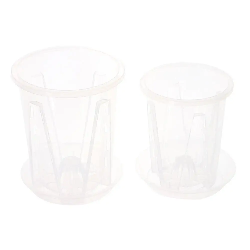 Breathable Root Control Transparent Flower Pot Plastic with Tray Phalaenopsis Orchid Pots With Stomata Beautiful Planting Pot - Image 2