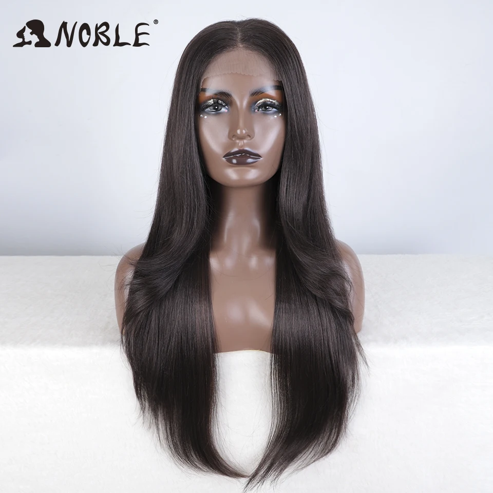 

Noble Hair Synthetic Lace Front Wig Long straight 28 Inch Lace Wig Ombre Blonde Wig Heat Resistant Wigs For Women Lace Front Wig