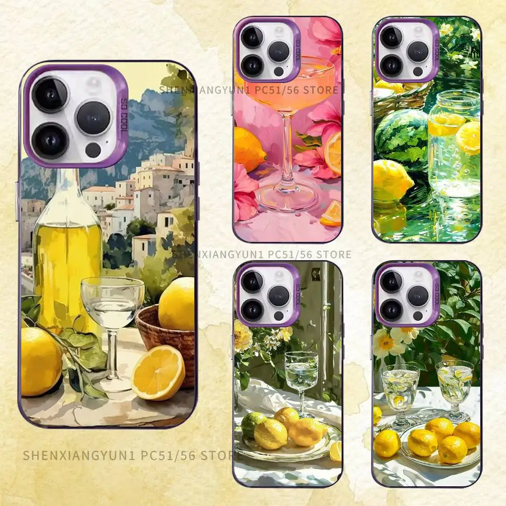

Summer lemon soda Case for iPhone 11 12 13 14 15 16 17 Pro Max XS X XR Cover