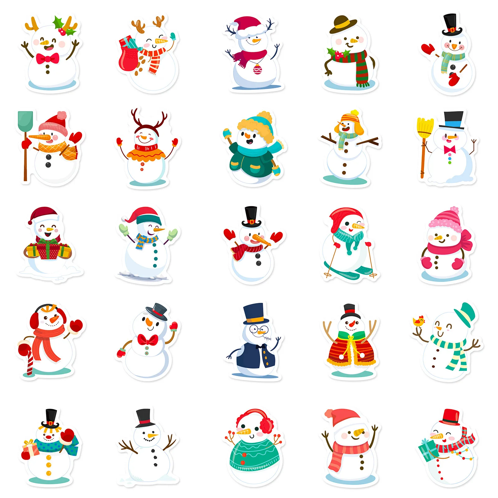 10/30/50PCS Merry Christmas Stickers Cartoon Graffiti Sticker Luggage Laptop Phone Guitar Car Bike Skateboard Decals Kids Toy