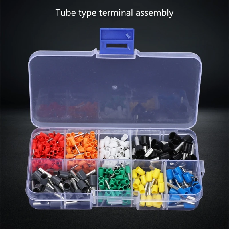 400pcs Cable End Crimps Ferrule set Assorted Size Wire Sleeve Box Set Cable Sleeve Insulated for Home Electrical Repairs