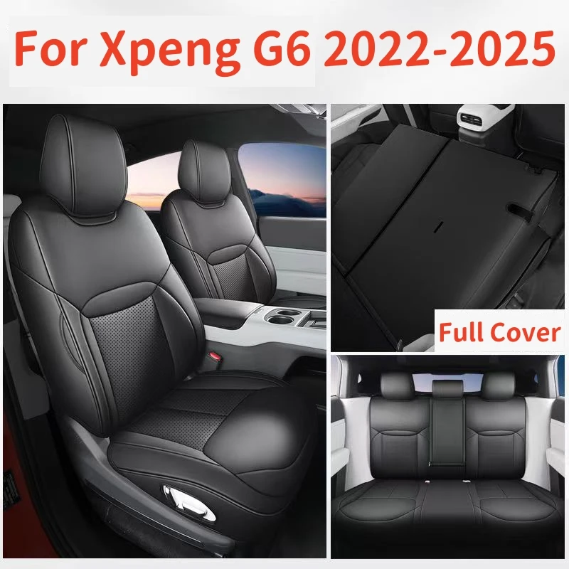 

For Xpeng G6 2022 2023 2024 2025 2026 Car Seat Covers, ALL Full Covered with Front and Rear Full Set Seat Cushions