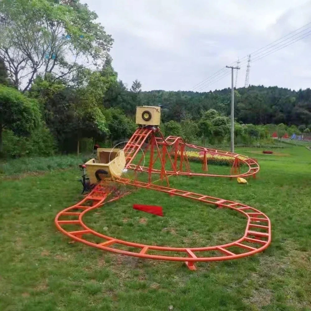 Unpowered Sports Entertainment Parent-Child Interactive Games Bicycle Human Pedal Roller Coaster for Kids Adults Family