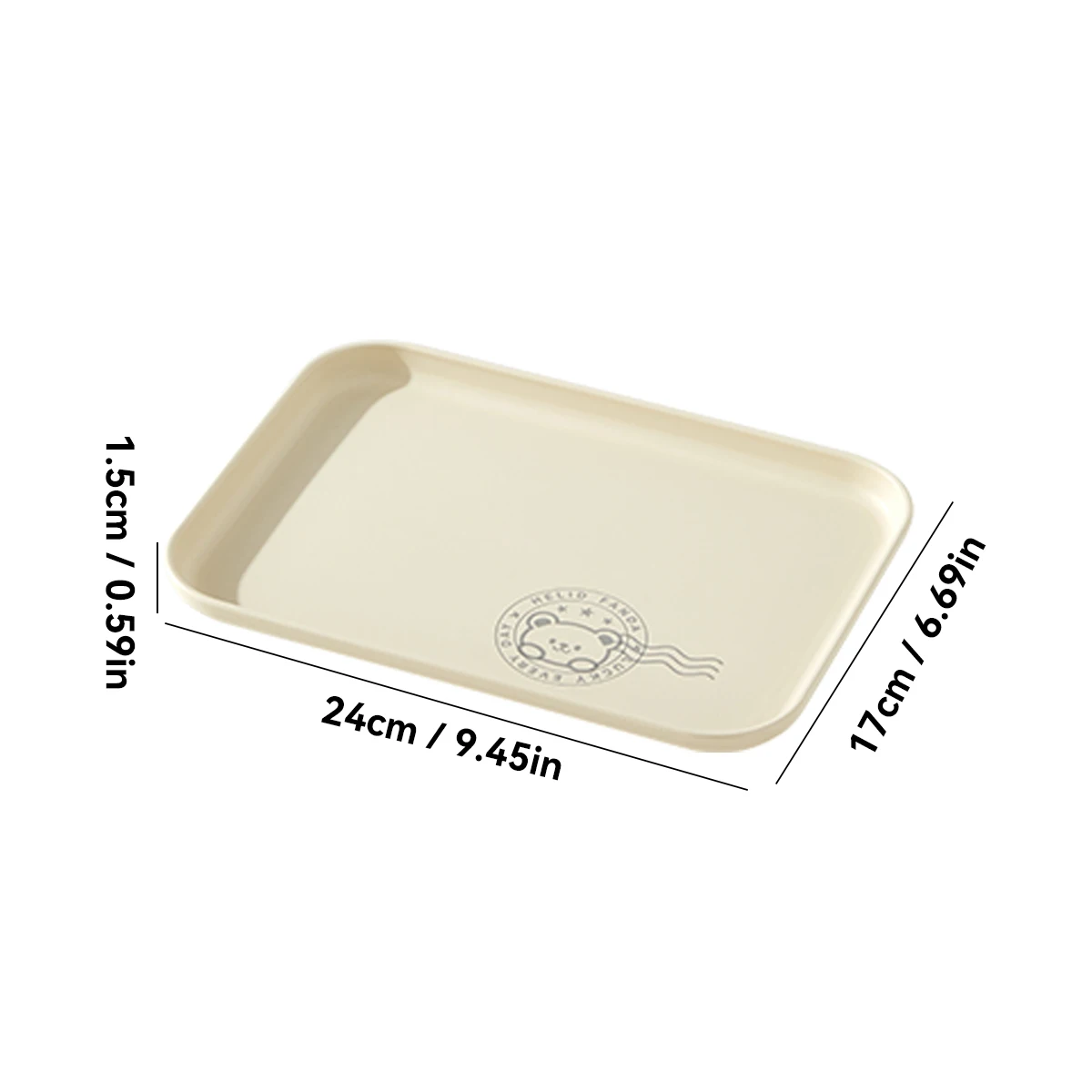 WORTHBUY Stapelbaar Plastic Opbergvak Rechthoekig Fruit Dessert Dienblad Grote Capaciteit Voedsel Dienblad Keuken Organizer