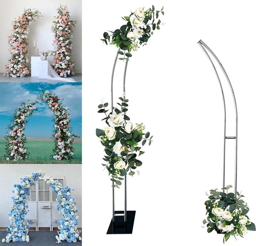 

Curved Wedding Arch Backdrop Stand, Half Arch Balloon Stand, Floral Stand Decoration, Birthday, Anniversary, Bridal, 6ft, 7ft